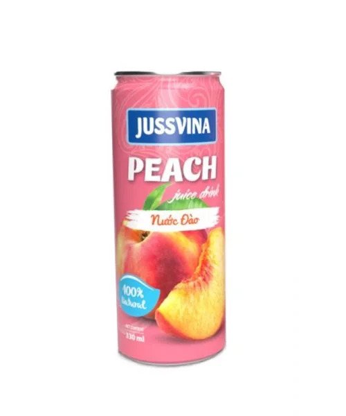 Jussvina Peach Juice Drink 330ml Can