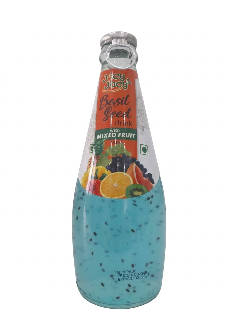 Jucy Jucy Mix Fruit Basil Seed Drink 290ml