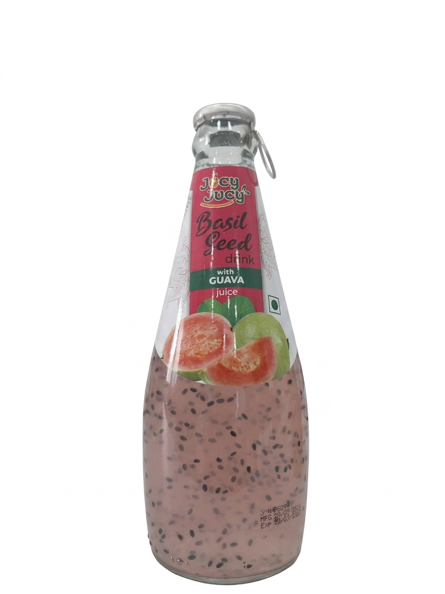 Jucy Jucy Guava Juice Basil Seed Drink 290ml