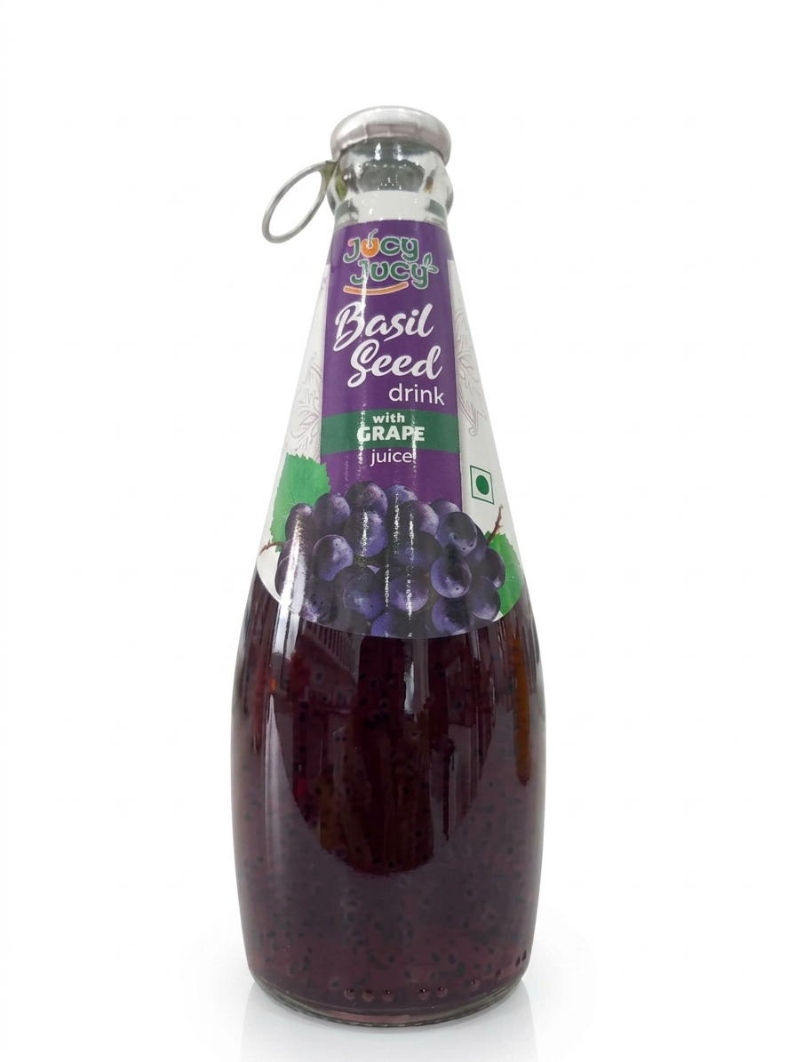 Jucy Jucy Blueberry Juice Basil Seed Drink 290ml